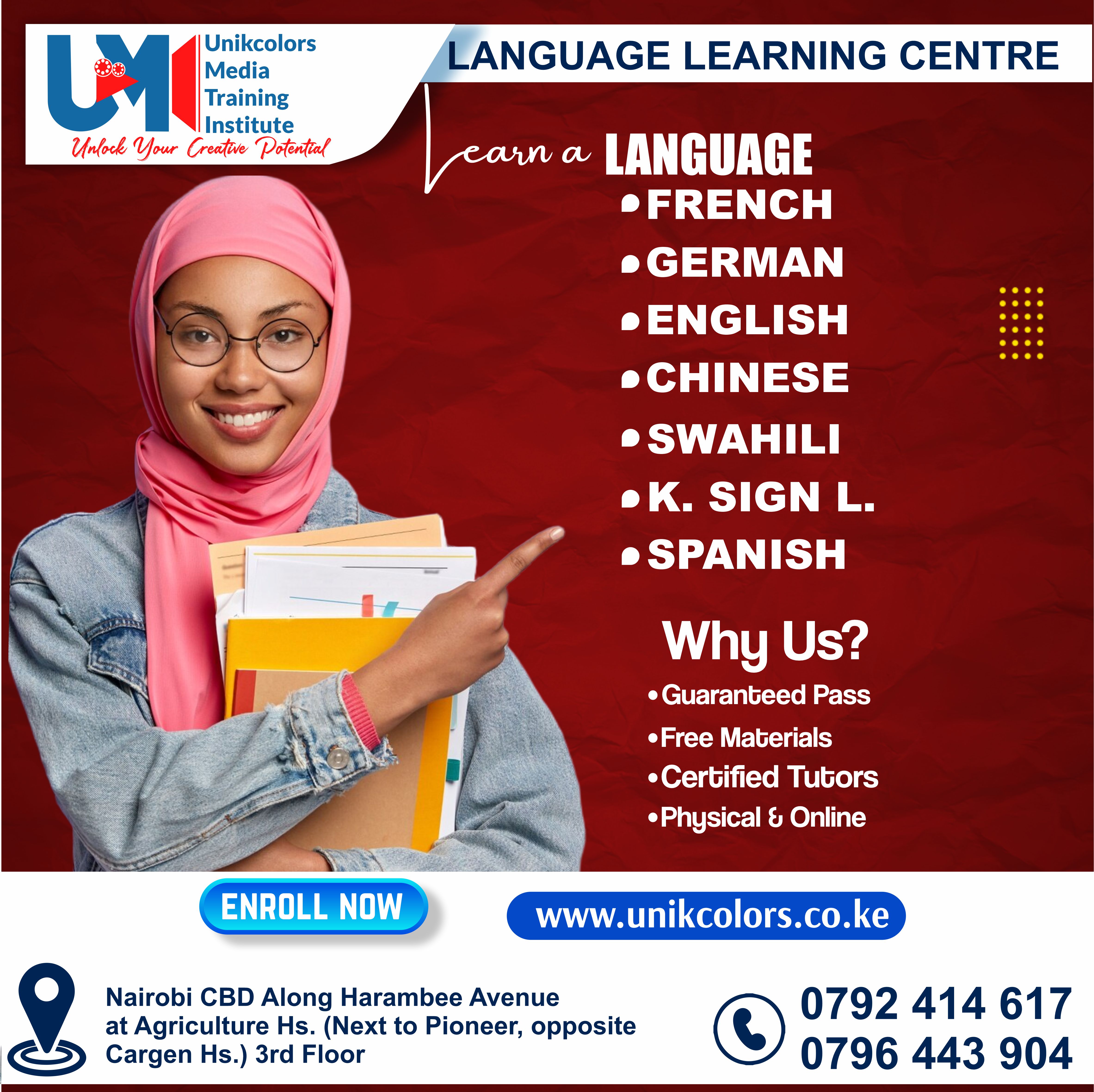 LANGUAGE TRAINING CENTRE - GERMAN | ENGLISH | FRENCH | CHINESE | SPANISH | SWAHILI | KENYA SIGN LANG